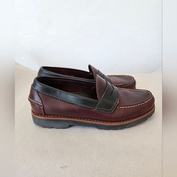 G.H. Bass Weejuns Penny Loafers Shoes Leather Men's Auburn Mahogany Size 8 - Picture 4 of 9